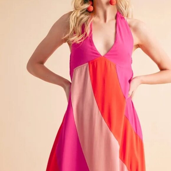 Aemi+Co Color Block Sleeveless Maxi Dress - Picture 12 of 16